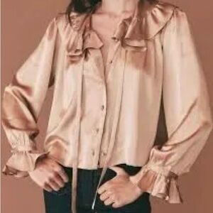 EUC Doen Solange Top in Beechwood Silk Size Small